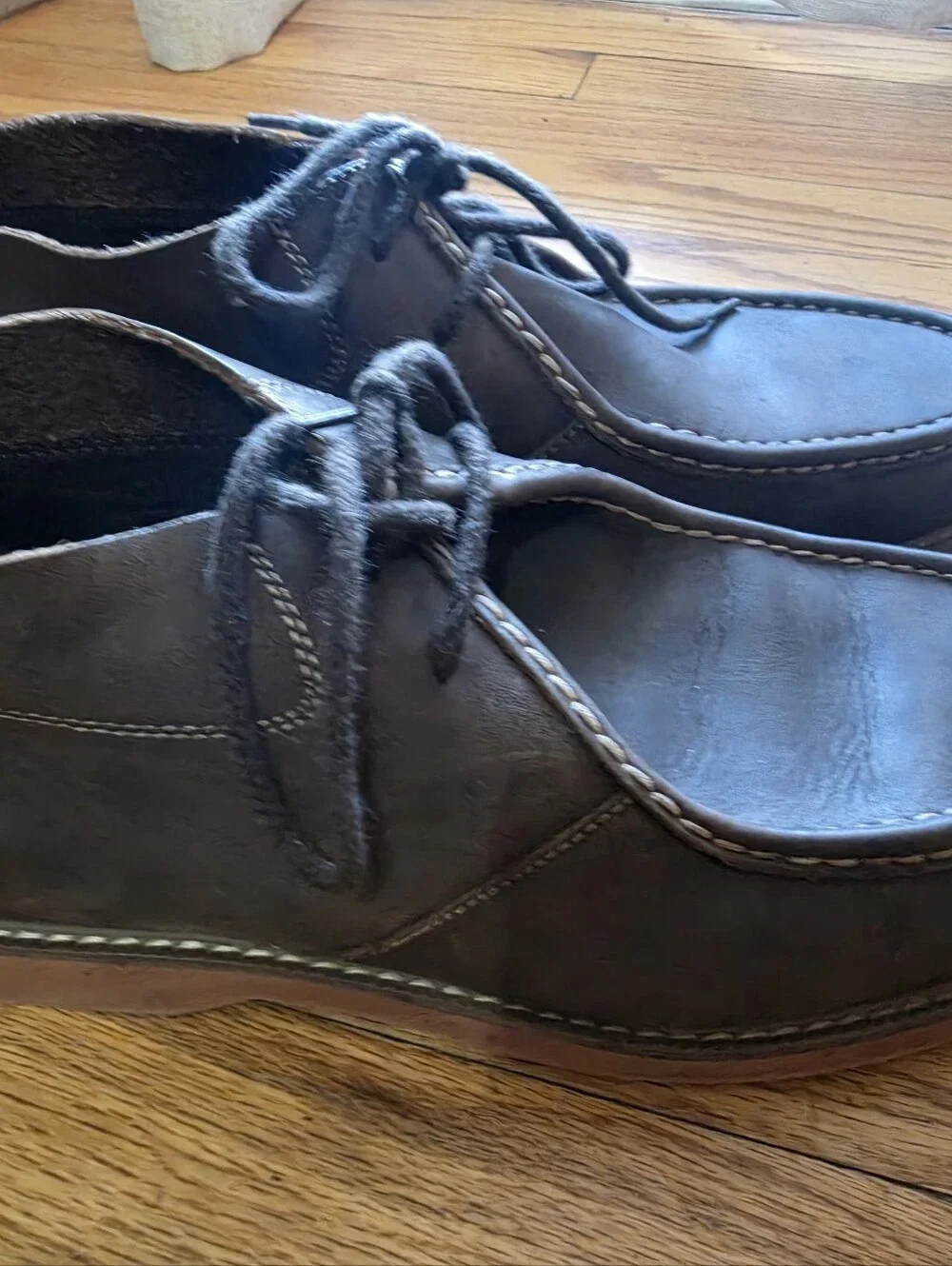 Men's Dark Brown Leather Florsheim Moc Toe Chukka Boots - Size 11
